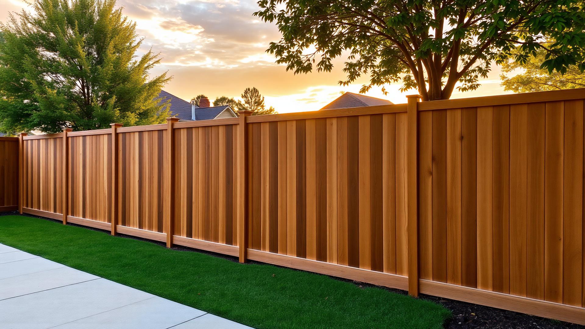 Professionally installed wood fence